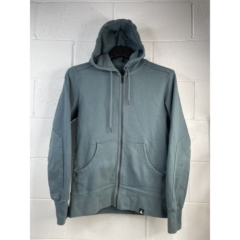 American Giant Classic Full Zip Hoodie Teal Green Blue Men's Medium USA Made